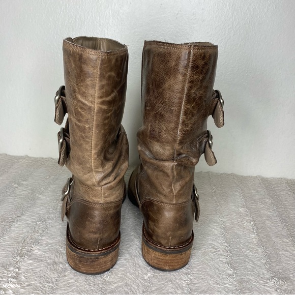 COPY - Matisse Harley Brown Tan Leather Moto Buckle Boots Mid Calf Women’s 8M - Picture 10 of 14